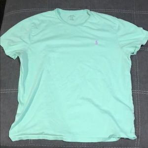 Polo crew neck T-shirt mint green
